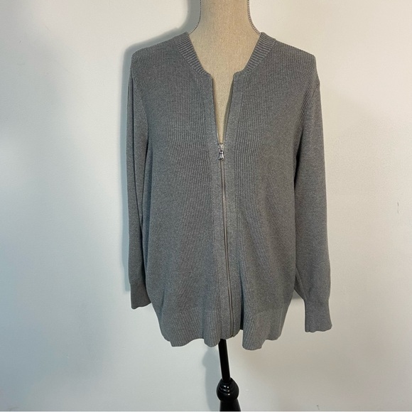 Lands’ End Women’s Sweater Cardigan Full Zip Cotton Blend 1X - Picture 7 of 13